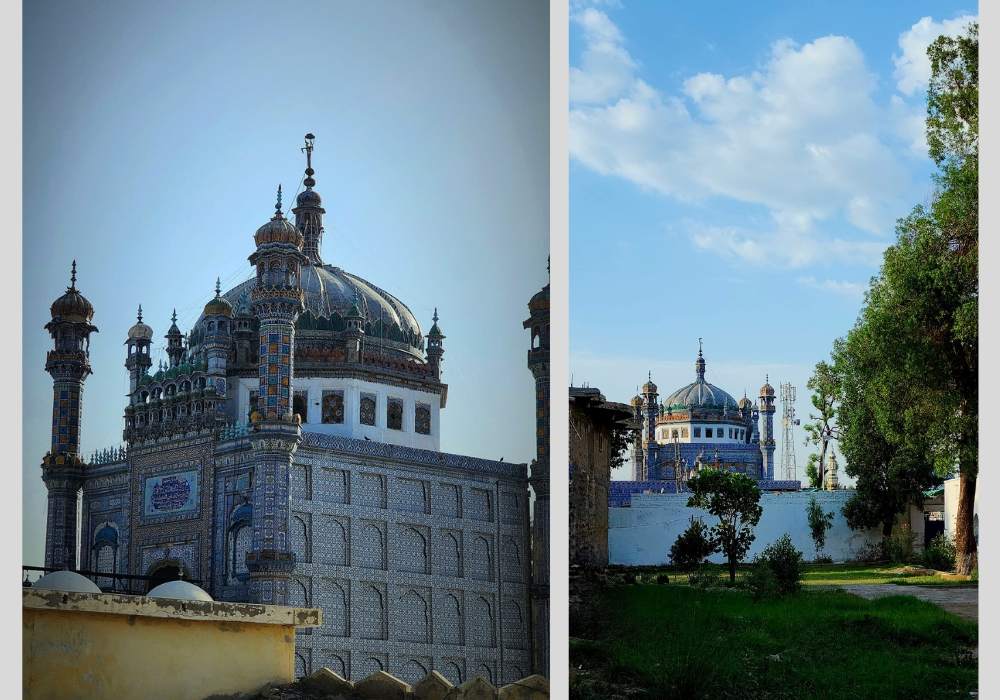 Front view of sachal sarmast darbar khairpur sindh Main entrance of darbar hazrat sachal sarmast in khairpur sindh