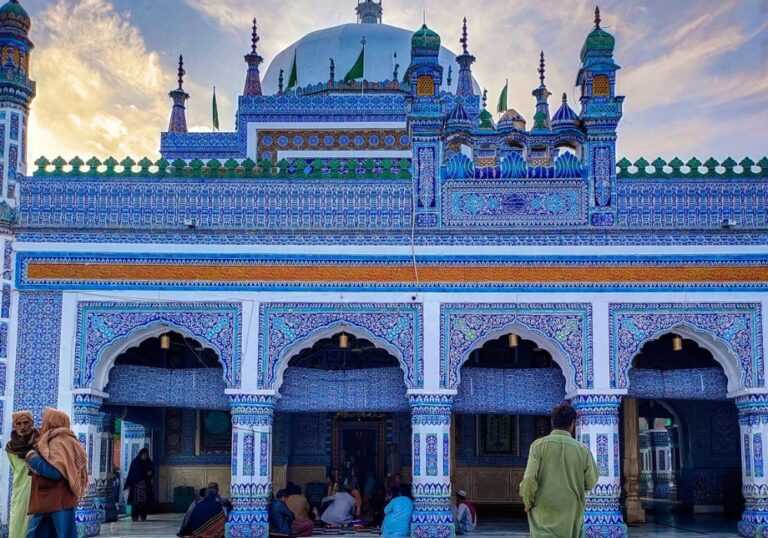 Shrine of Shah Abdul Latif Bhittai in Bhit Shah Sindh Pakistan